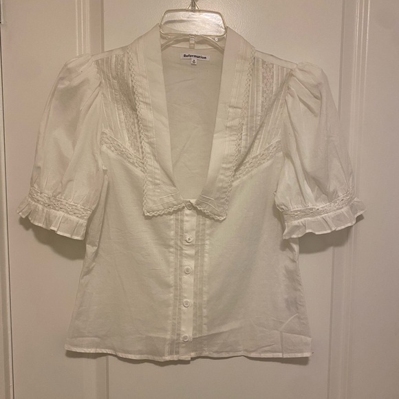 Reformation Hara White Top S - Picture 6 of 11